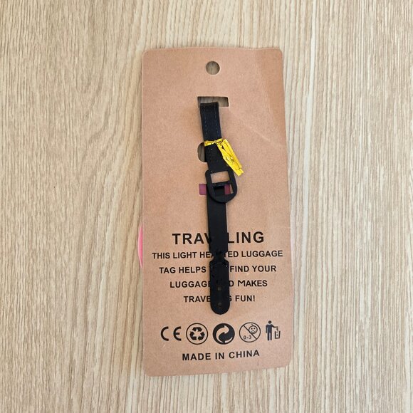 NEW With Tags - Pink Flamingo Silicone Luggage Tag - Name ID Card - Spot Luggage - Picture 4 of 8